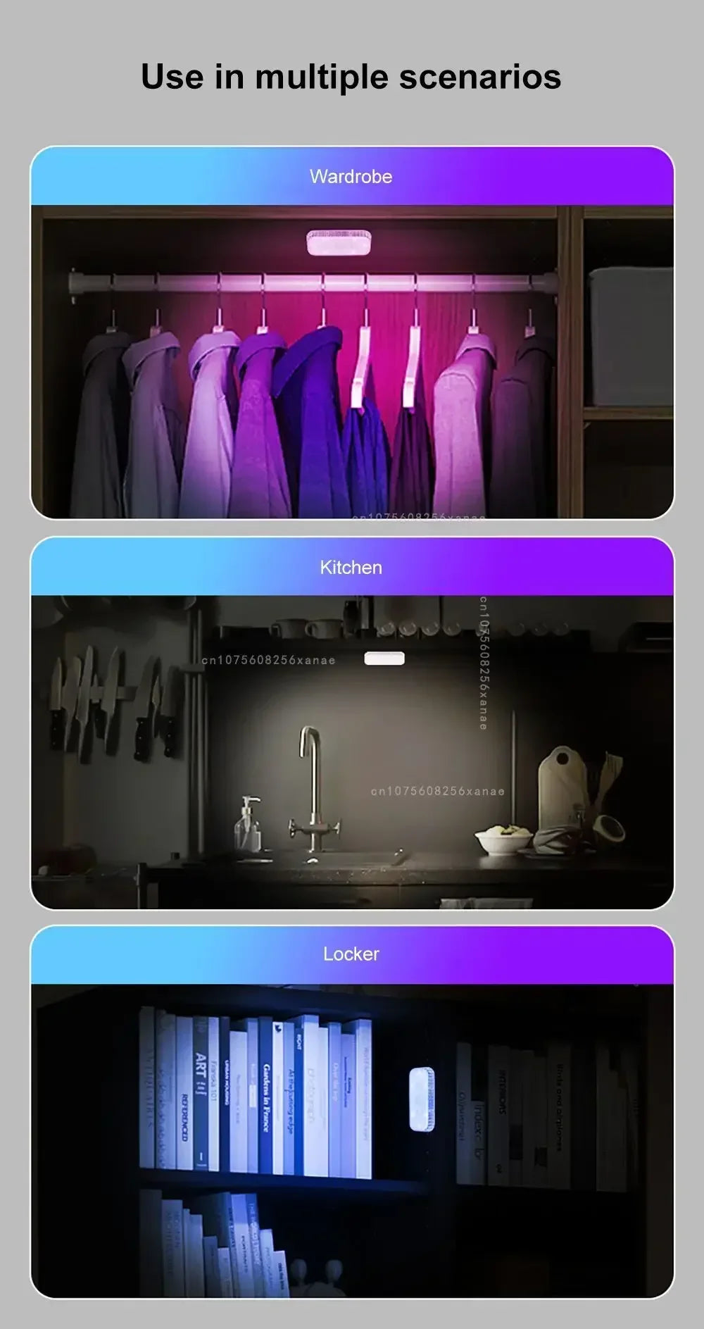 Sensor de toque do carro led luz ambiente interior do carro lâmpada leitura teto sem fio usb recarregável atmosfera luz