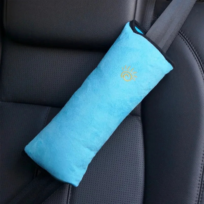 Travesseiro universal para cinto de segurança de carro, para crianças, ajuste de ombro, protetor de cabeça de criança, bebê dormir, posicionador de cinto de segurança, capa de pelúcia