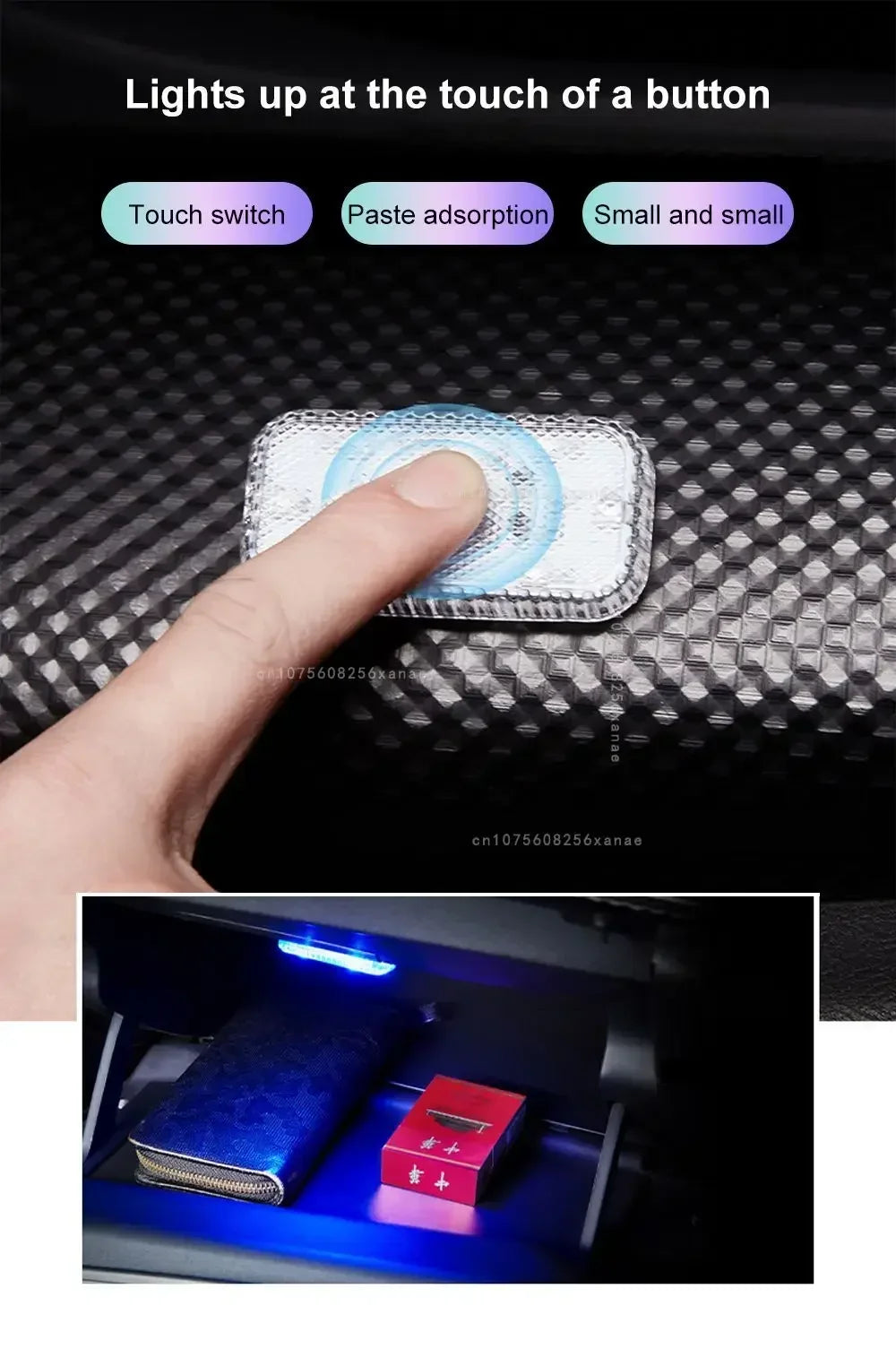 Sensor de toque do carro led luz ambiente interior do carro lâmpada leitura teto sem fio usb recarregável atmosfera luz