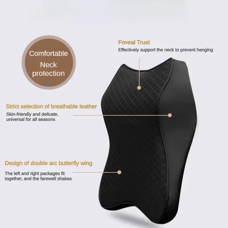 Almofada de assento de encosto de cabeça de carro respirável travesseiro de espuma de memória apoio de cabeça descanso de pescoço para carros travesseiros de viagem encosto de espuma de memória 3d