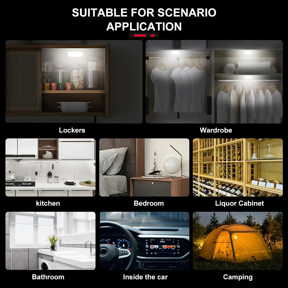 Carro led luzes de toque sem fio luz interior magnética luz da porta automática telhado lâmpada leitura usb recarregável 5v