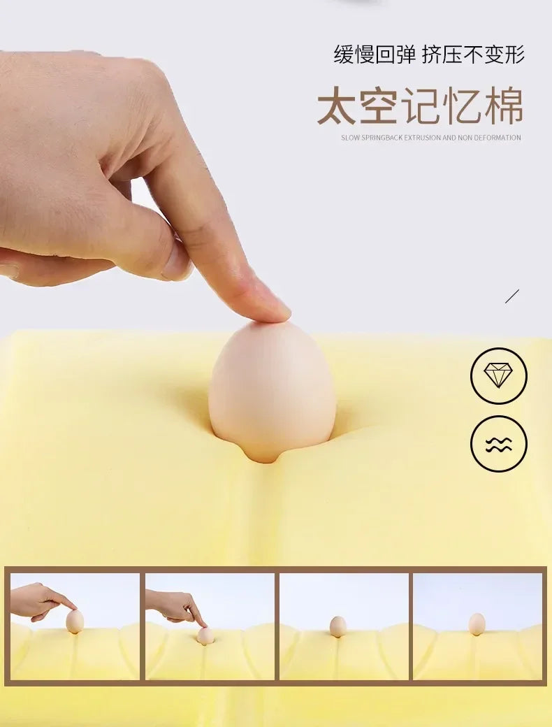 Almofada de assento de encosto de cabeça de carro respirável travesseiro de espuma de memória apoio de cabeça descanso de pescoço para carros travesseiros de viagem encosto de espuma de memória 3d