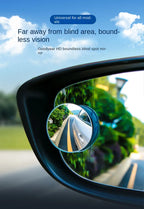 Espelho retrovisor ajustável do ponto cego do carro, ângulo largo, 360 graus, pequeno, redondo, auxiliar, espelho convexo, reverso