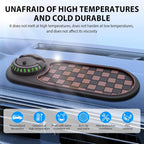 Suporte de telefone para painel de carro, tapete adesivo multifuncional antiderrapante com placa de número de telefone de estacionamento para carro