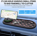 Suporte de telefone para painel de carro, tapete adesivo multifuncional antiderrapante com placa de número de telefone de estacionamento para carro