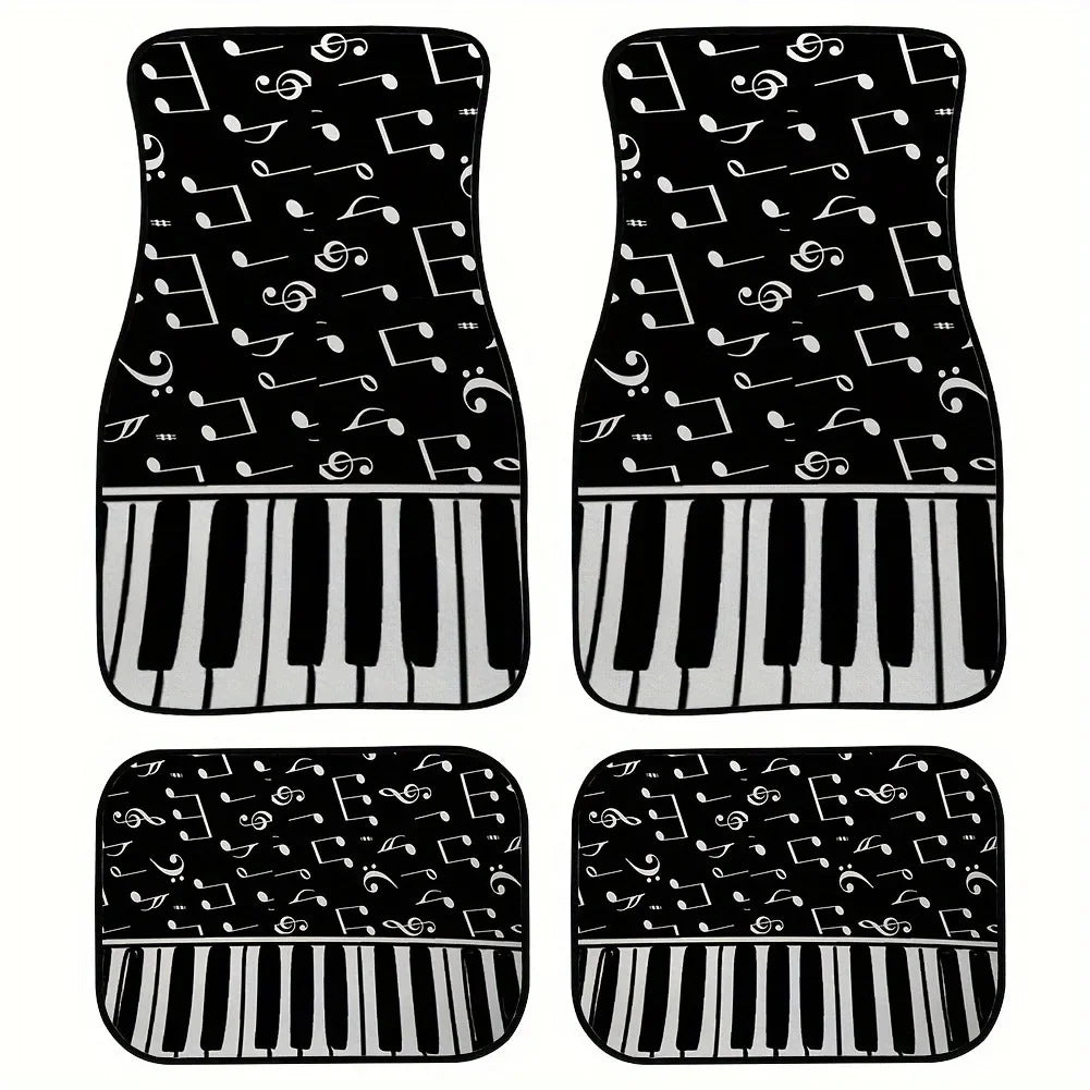 4 pçs tapetes do carro padrão boêmio europeu étnico auto tapete de borracha universal acessórios interiores para assentos dianteiros e traseiros