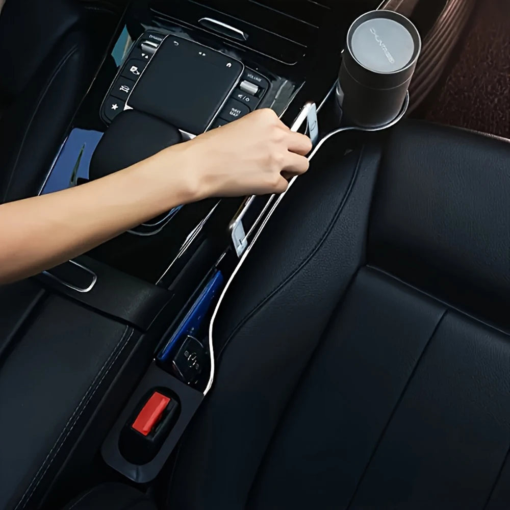 Organizador de suporte de copo de carro de 2 unidades - Caixa de armazenamento multifuncional para assentos dianteiros e traseiros