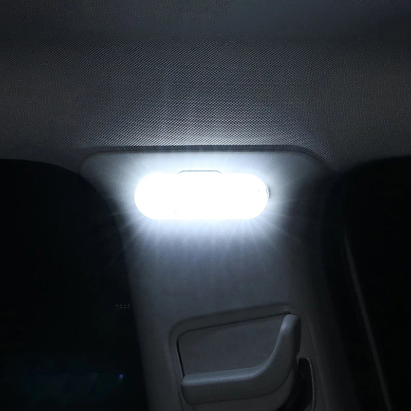Carro led luzes de toque sem fio luz interior magnética luz da porta automática telhado lâmpada leitura usb recarregável 5v