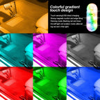 Sensor de toque do carro led luz ambiente interior do carro lâmpada leitura teto sem fio usb recarregável atmosfera luz