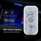 Sensor de toque do carro led luz ambiente interior do carro lâmpada leitura teto sem fio usb recarregável atmosfera luz