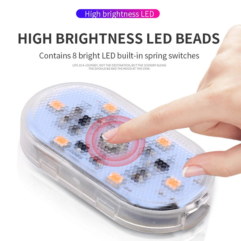 Carro led luzes de toque sem fio luz interior magnética luz da porta automática telhado lâmpada leitura usb recarregável 5v