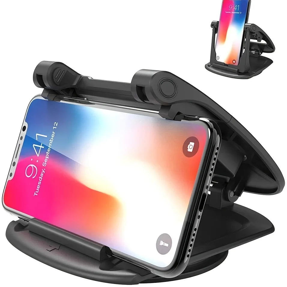 Suporte para celular para carro, atualizado 360 °   Suporte giratório para telefone para painel, telefone amigável com visualização horizontal e vertical