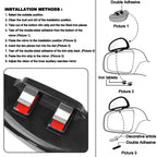 Espelho retrovisor convexo para ponto cego de carro, ângulo amplo ajustável, espelho auxiliar para carro, ponto cego lateral do veículo